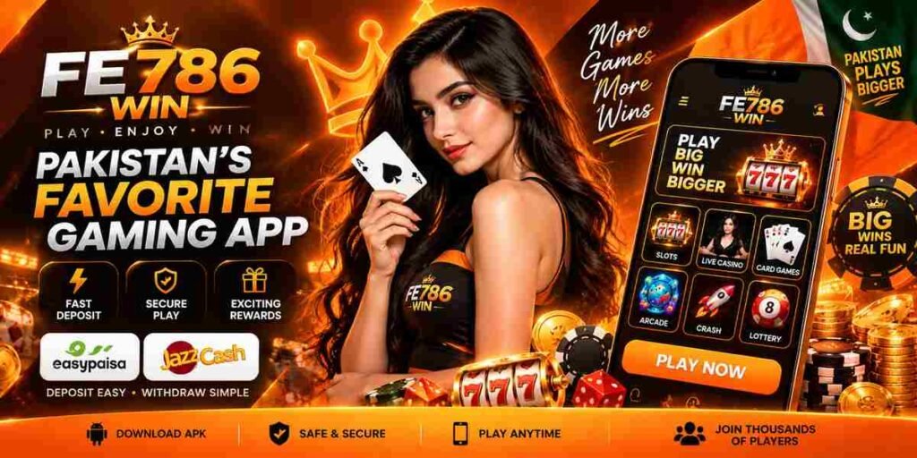 FE786 Win gaming banner for Pakistani users